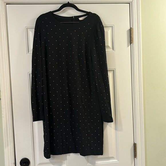 LOFT dress - Black with gold beads - Picture 1 of 8